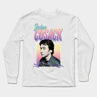 John Cusack - 90s Styled Retro Nostalgia Graphic Design Long Sleeve T-Shirt